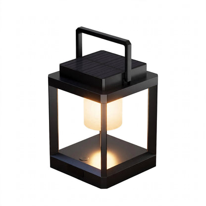Qoziya CubeLight  Pro - Solare LED Tischlaterne Schwarz Eckig